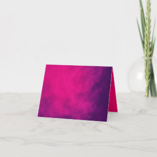Op maat gemaakte neon roze en paarse gevouwen dank bedankkaart