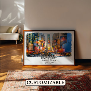 Op maat gemaakte New York City-muurkunst, New York Poster