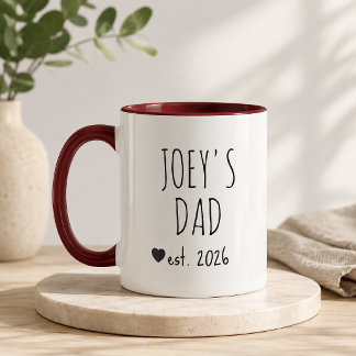 Op maat gemaakte nieuwe vader cadeau van kind mok