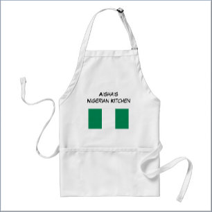 Op maat gemaakte Nigeriaanse vlag wit en groen Standaard Schort