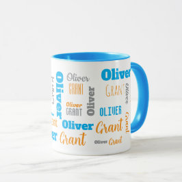 Op maat gemaakte Oliver Grant Signature Word Cloud Mok