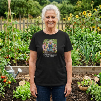 Op maat gemaakte oma foto geheugen cadeau geperson t-shirt