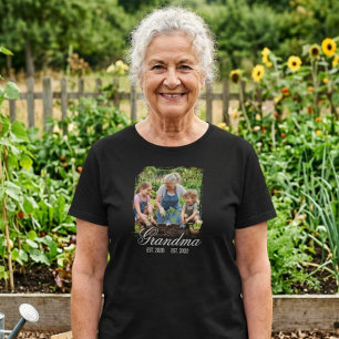 Op maat gemaakte oma foto geheugen cadeau geperson t-shirt