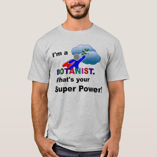 Op maat gemaakte ontwerp voor botanische superheld t-shirt (Voorkant)