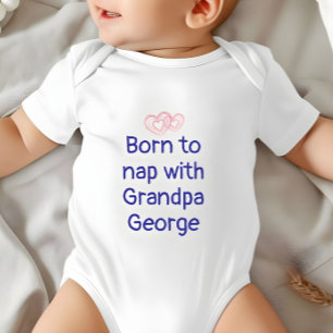 Op maat gemaakte opa cadeau van baby, dutje, baby  romper
