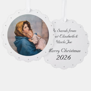 Op maat gemaakte papieren kerstversiering met de M Ornament Kaart