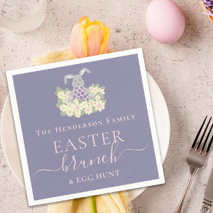 Op maat gemaakte Pasen brunch Schattig konijn eier Servet
