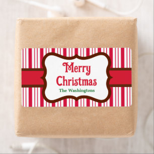 Op maat gemaakte pepermunt Kerstmis labels