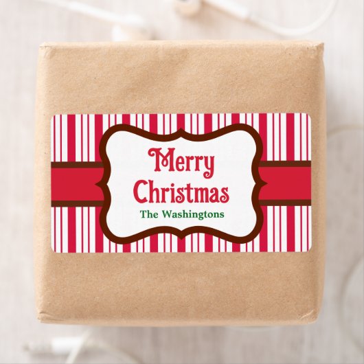 Op maat gemaakte pepermunt Kerstmis labels (Insitu)