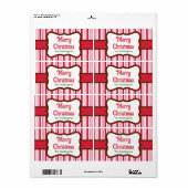 Op maat gemaakte pepermunt Kerstmis labels (Full Sheet)