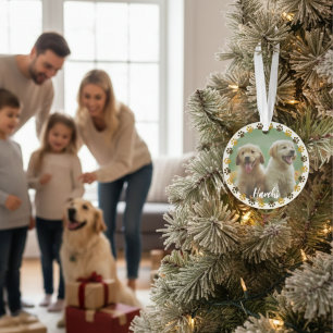 Op maat gemaakte pootafdrukken huisdier foto ornam ornament