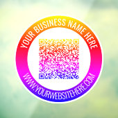 Op maat gemaakte QR-code en tekst Uw bedrijfsraams Raamsticker (Vel 3)