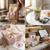 Op maat gemaakte QR-code sticker in de vorm van ee