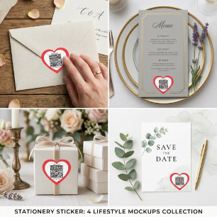 Op maat gemaakte QR-code sticker in de vorm van ee