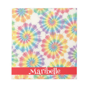 Op maat gemaakte regenboog psychedelische retro ti notitieblok