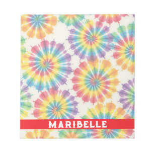 Op maat gemaakte regenboog psychedelische retro ti notitieblok