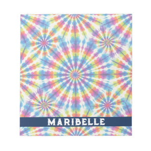 Op maat gemaakte regenboog psychedelische retro ti notitieblok