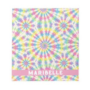 Op maat gemaakte regenboog psychedelische retro ti notitieblok