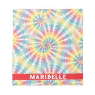 Op maat gemaakte regenboog psychedelische retro ti notitieblok