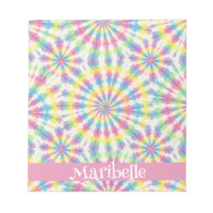 Op maat gemaakte regenboog psychedelische retro ti notitieblok