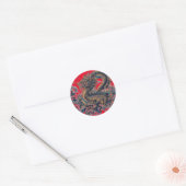 Op maat gemaakte ronde stickers met draak (Envelop)