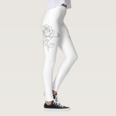 Op maat gemaakte Roos Bloem Leggings - Gepersonali (Rechts)
