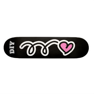 Op maat gemaakte roze hart skateboard deck voor me