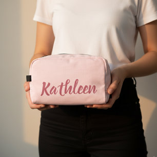 Op maat gemaakte roze make-uptas voor bruidsmeisje toilettasje
