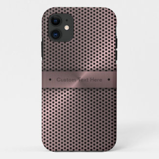Op maat gemaakte roze metalen iPhone 11 hoesje