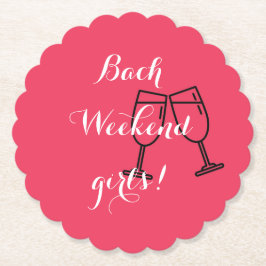 op maat gemaakte roze papieren onderzetters voor v