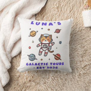 Op maat gemaakte ruimtekat astronaut decoratieve k kussen