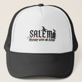 Op maat gemaakte Salem leren patch truckerhoed Trucker Pet