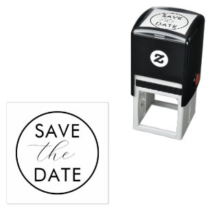Op maat gemaakte 'Save the Date'-zelfinkende stemp Zelfinktende Stempel