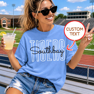 Op maat gemaakte schoolspirit shirt, gepersonalise t-shirt