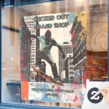 Op maat gemaakte skateboard winkel grafische kunst