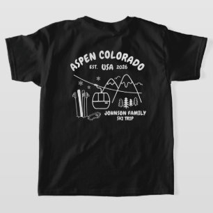 Op maat gemaakte skireis familie vrienden groep ma t-shirt