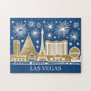 Op maat gemaakte skyline van de Las Vegas Strip st Legpuzzel