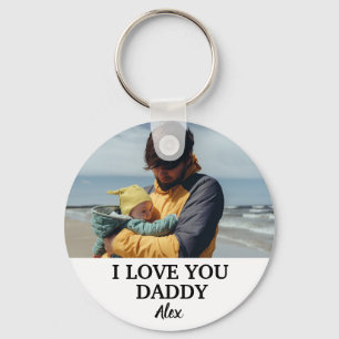Op maat gemaakte sleutelhanger voor papa, Ik hou v