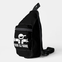 Op maat gemaakte sling tas met muziek DeeJay logo