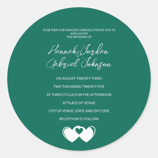 Op maat gemaakte smaragdgroene sticker (Voorkant)