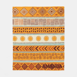 Op maat gemaakte Southwestern Tribal Gele Zon Fleece Deken