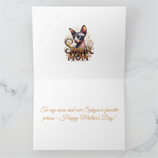 Op maat gemaakte Sphynx kat moeder Moederdag kaart