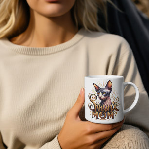 Op maat gemaakte Sphynx kat moeder mok Moederdag