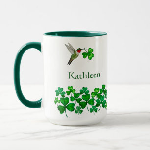 Op maat gemaakte St. Patrick's kolibrie Mok