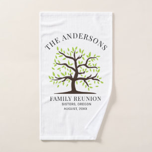 Op maat gemaakte stamboom familie samenkomst overe handdoek