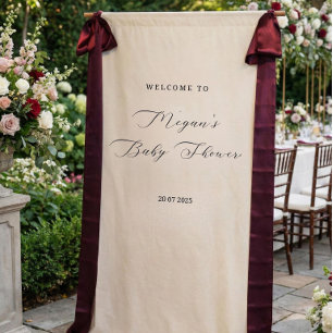 Op maat gemaakte stof baby shower bord • Modern li Spandoek
