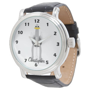 Op maat gemaakte struisvogeldesign horloge
