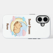 Op maat gemaakte Sweet Dreams Capybara iPhone Hoes (Achterkant (horizontaal))