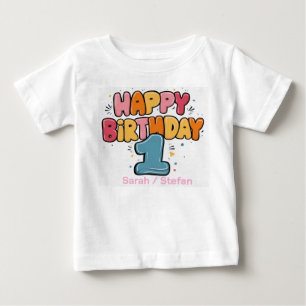 Op maat gemaakte T-shirts - 1e verjaardag