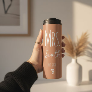 Op maat gemaakte Terracotta Koppel Tumbler voor Ma Thermosbeker